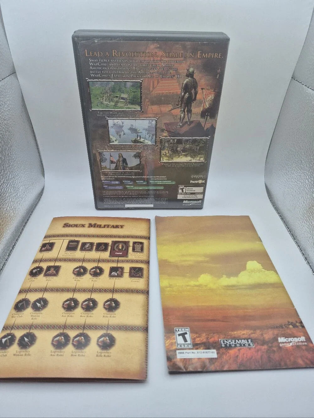 Age of Empires III The War Chiefs (Box, Key, Manual, Quick Reference) No Discs